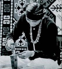 Navajo Indian Silversmith, 1940