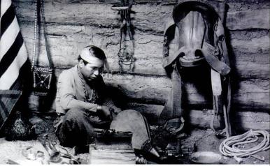 Navajo Indian Silversmith 1930