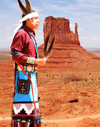 Navajo Indian on Reservation
