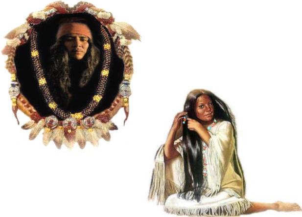 Native american woman wearing an indian necklace