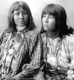 Apache women wearing indian jewelry 1898