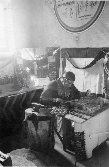 Hopi Silversmith Making Jewelry in 1930